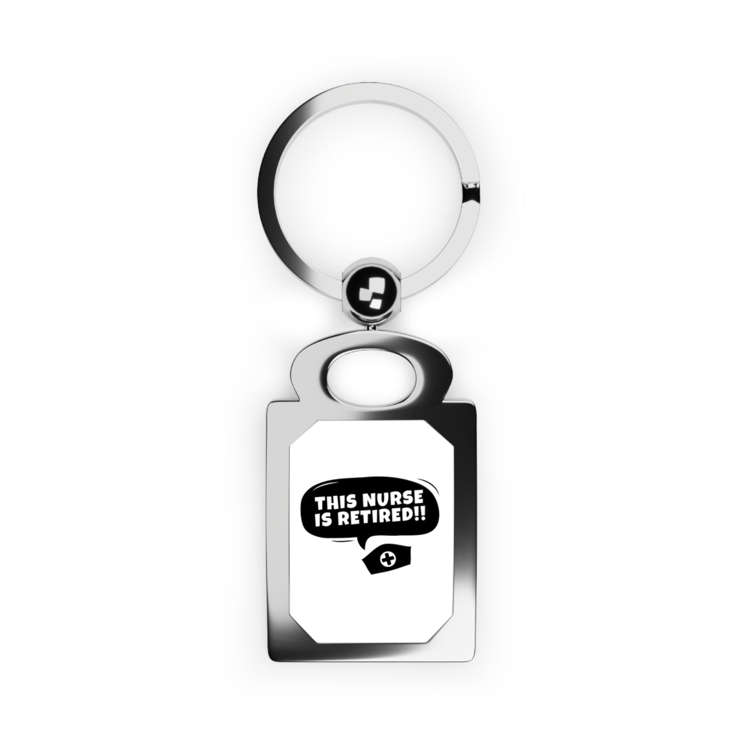 Retired Nurse Rectangle Photo Keyring – Personalized Retirement Gift